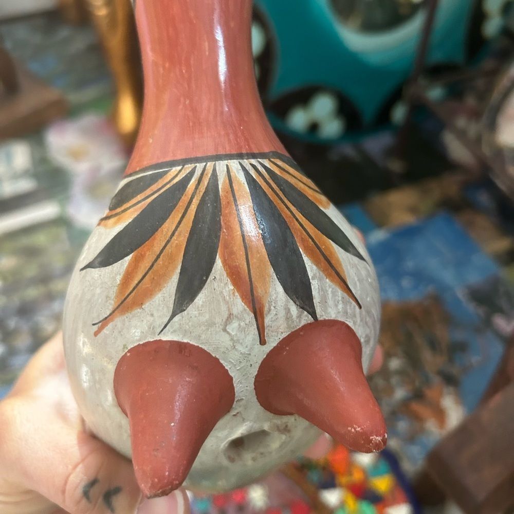 Vintage Tonala Folk Art Pottery Hand Painted Ceramic Duck Figurine, Mexico - Picture 15 of 16